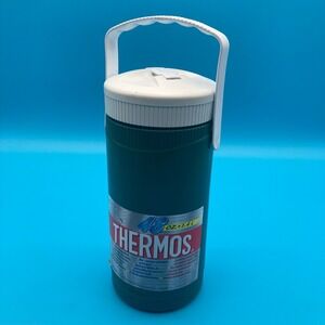 Vintage 1996 Thermos Dark Green Water Jug Cooler 48 oz 1.4 L Model 7948